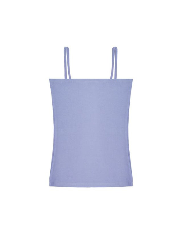 Nachhaltiges Tank-Top Cate blauer Lavendel aus Baumwolle für Frauen in Größe S/M/L.